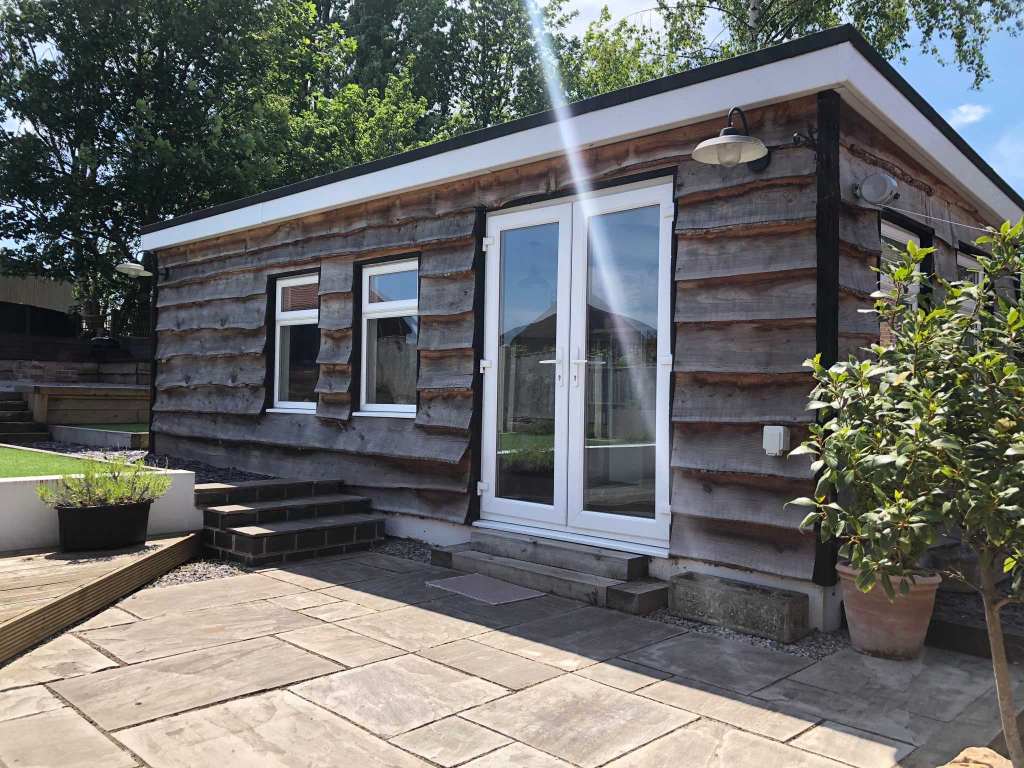 Cabling project in a garden office